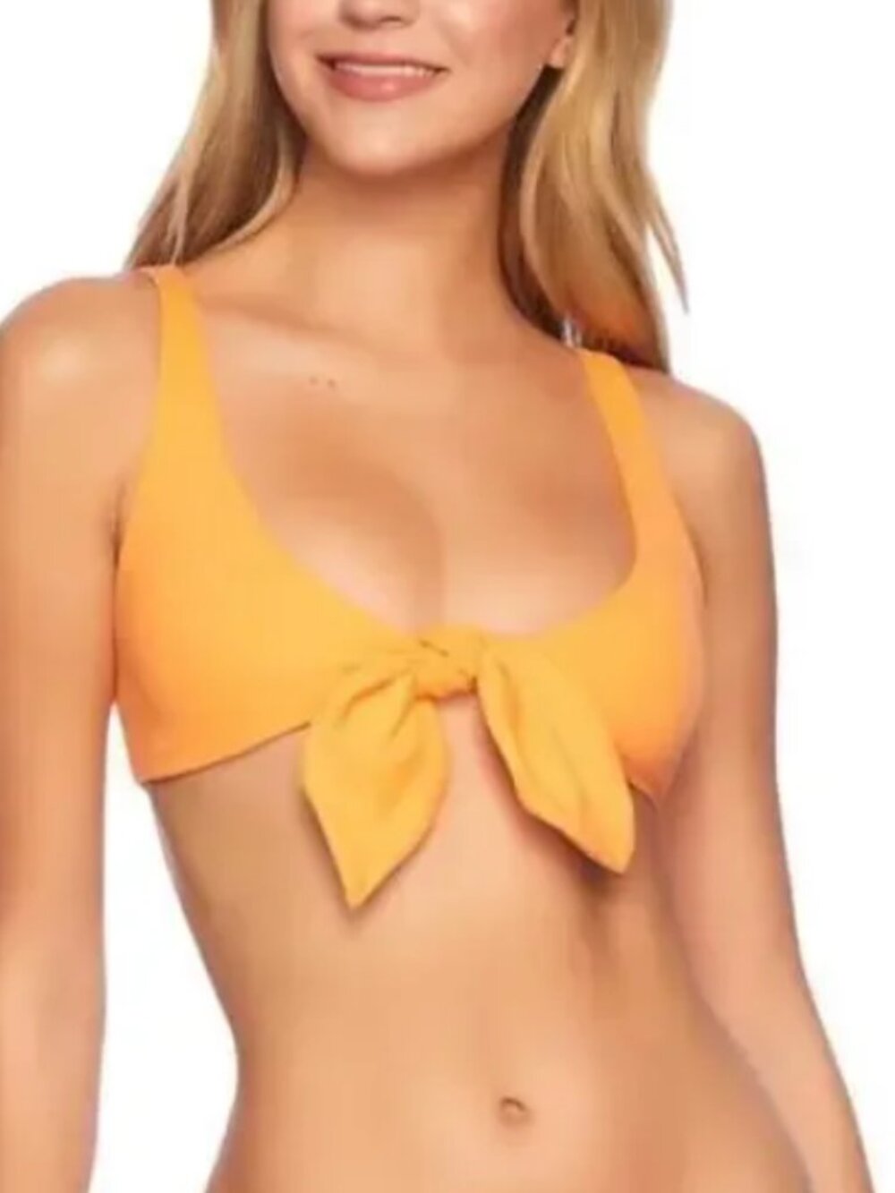 NWT xs Susana Monaco tie bikini top in nectarine orange